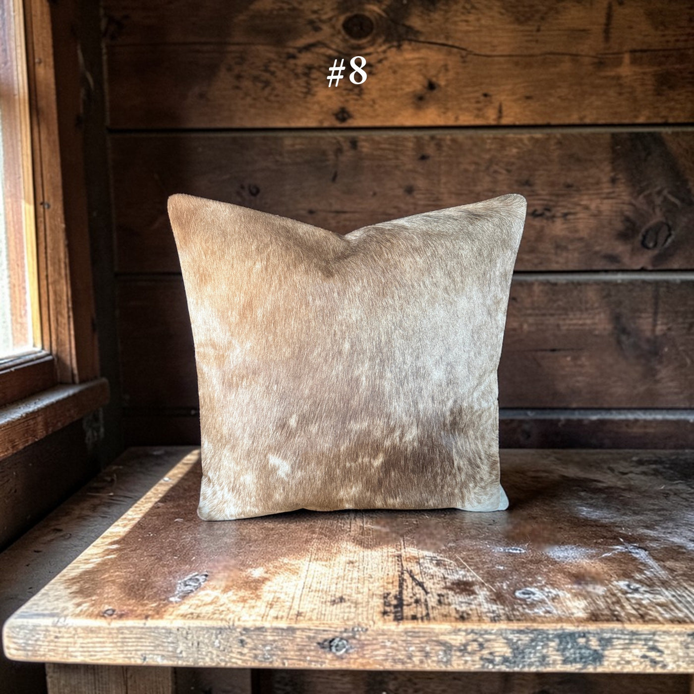 Sample Sale 18x18 Genuine Cowhide Pillow Covers Double Sided Highlands Cowhide Pillow - Ranch Junkie LLC 