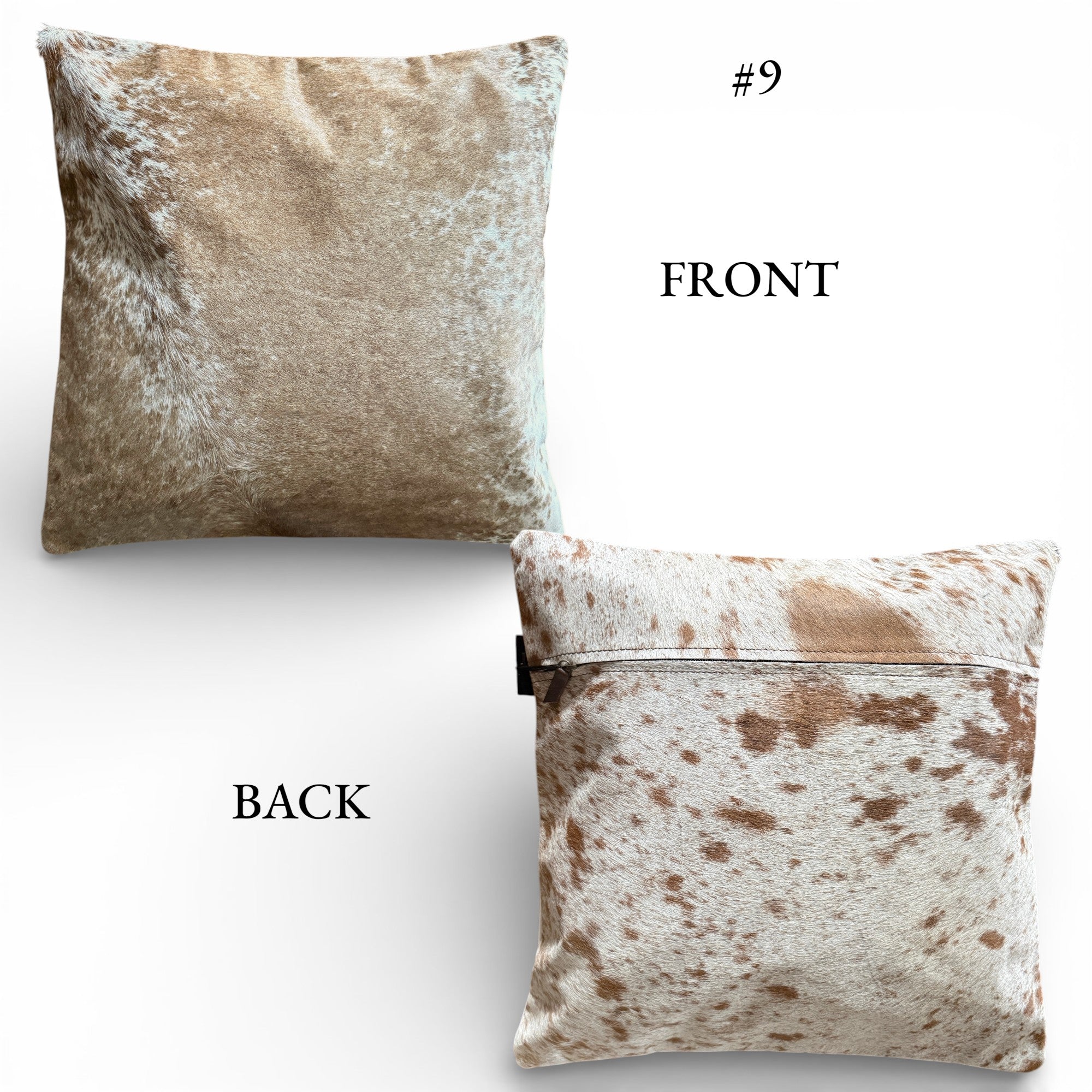 Sample Sale 18x18 Genuine Cowhide Pillow Covers Double Sided Highlands Cowhide Pillow - Ranch Junkie LLC 