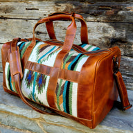 Bundle Deal-Aspen Southwestern Handwoven Wool Leather Weekender + Aspen Handwoven Wool Tote Purse Luggage & BagsRanch Junkie