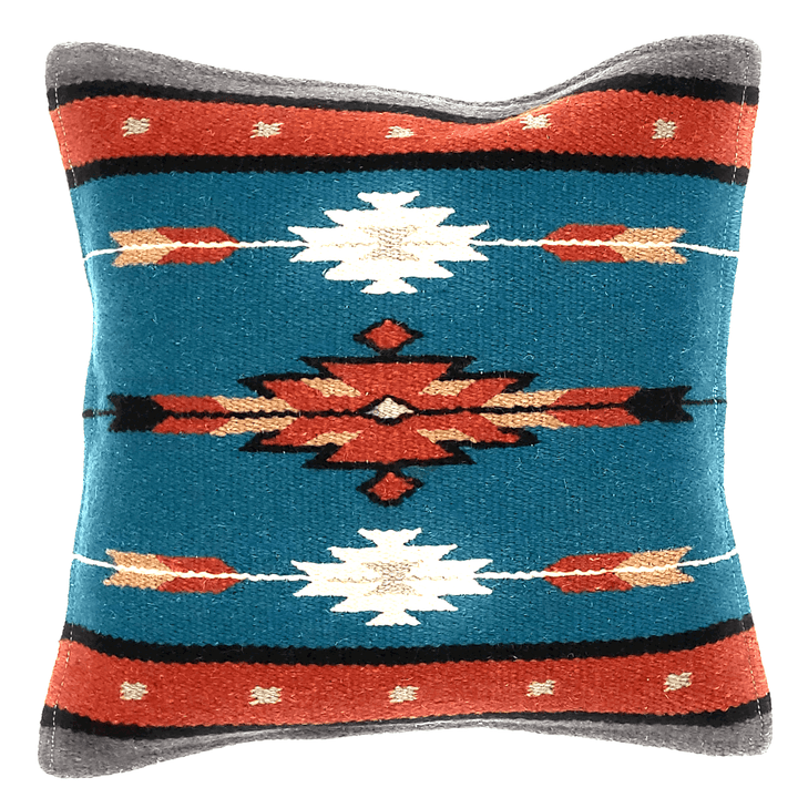 Southwestern Handwoven Wool Pillow Covers- The Pueblo 20 Assorted Colors- 18 X 18 Throw Pillow - Ranch Junkie Mercantile LLC