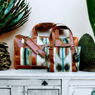 Bundle Deal-Aspen Southwestern Handwoven Wool Leather Weekender + Aspen Handwoven Wool Tote Purse Luggage & BagsRanch Junkie