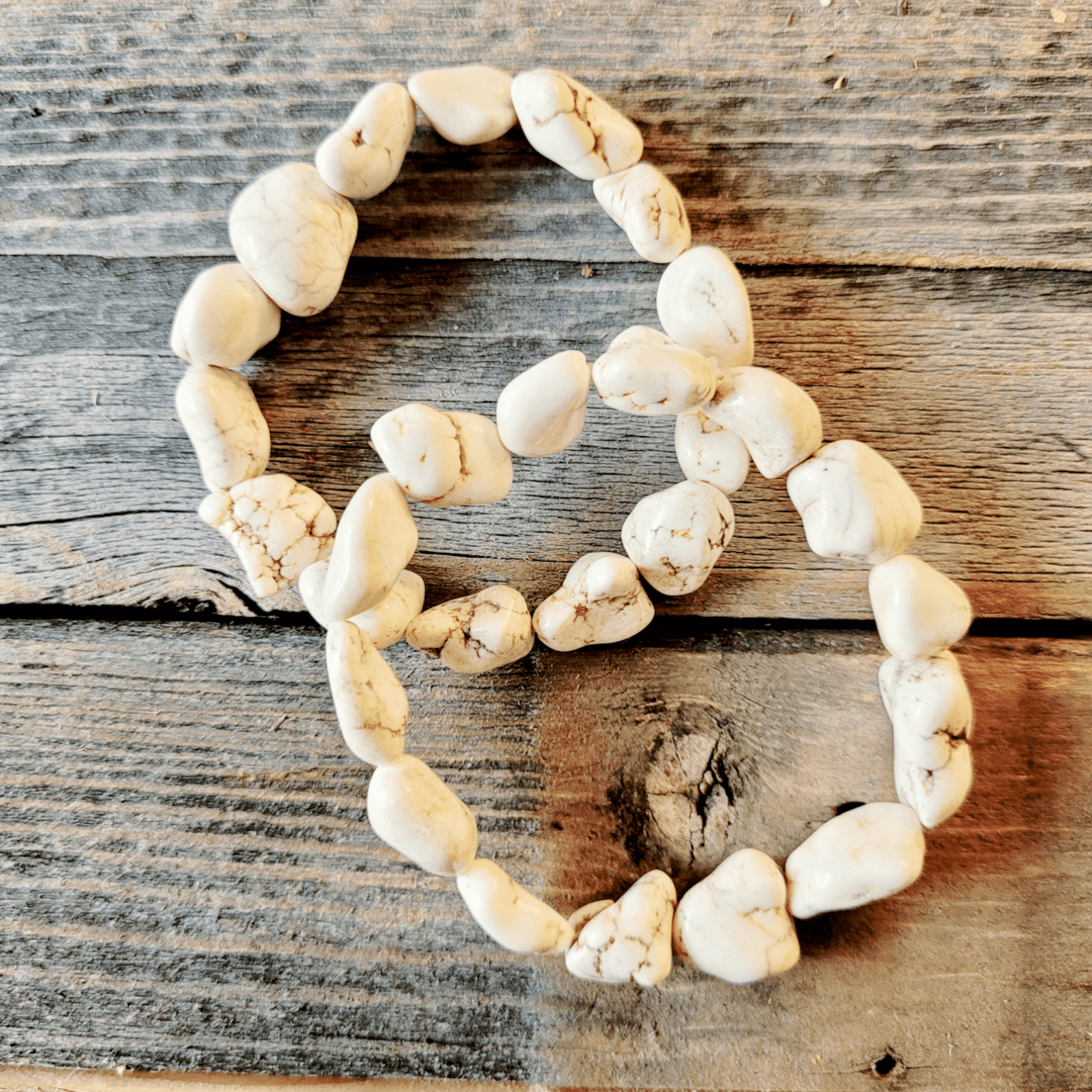 White Turquoise Stretch Bracelet - Ranch Junkie Mercantile LLC