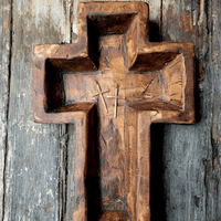 Bundle Deal Copper Cross Earrings + Handcrafted Cross Wood Bowl - Ranch Junkie Mercantile LLC 
