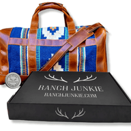 The Dakota Southwestern Leather Aztec Weekender Duffel Bag - 45L - Ranch Junkie Mercantile LLC