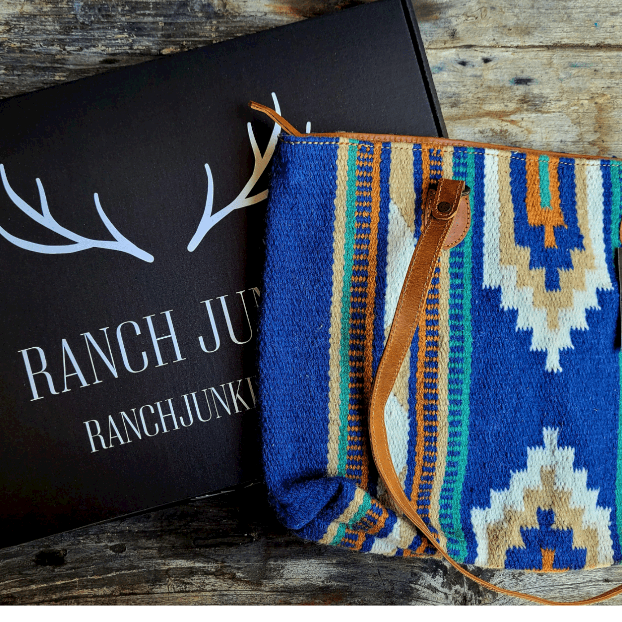 Bundle Deal-Dakota Wool Southwestern Boho Aztec Large Weekender Duffel Bag + Dakota Large Handwoven Wool Boho Tote - Ranch Junkie Mercantile LLC