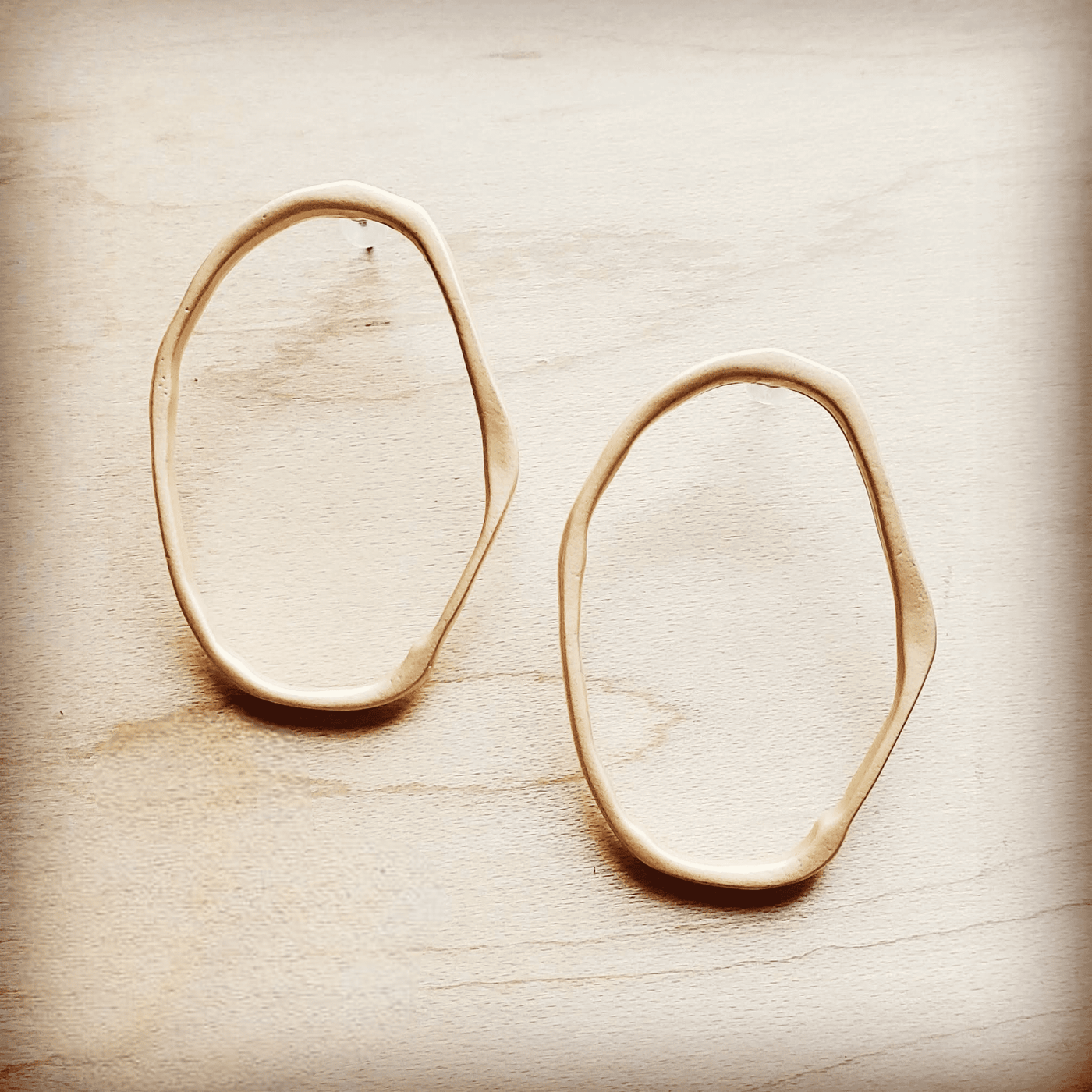 Matte Gold Hoop Earrings jewelry earringsRanch Junkie