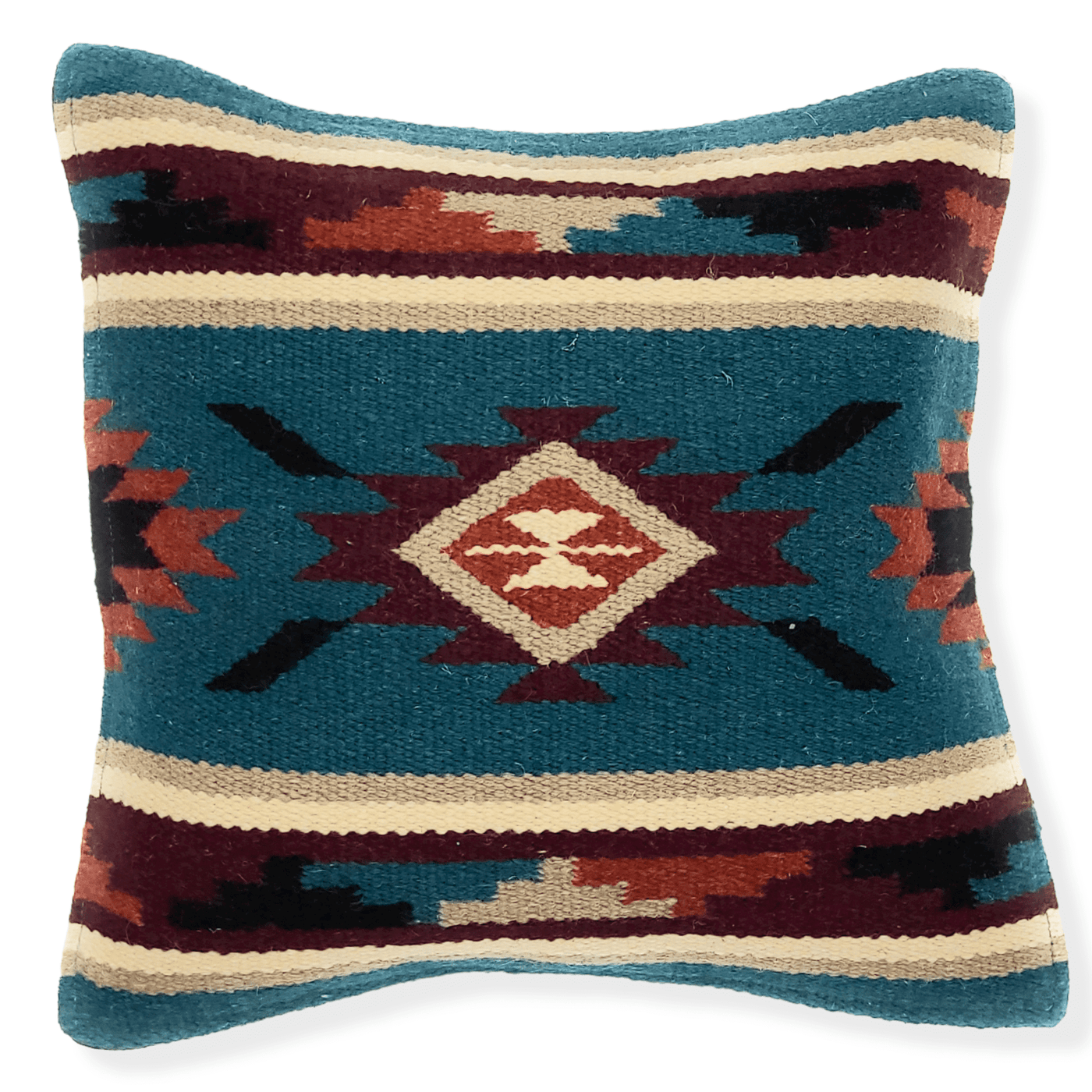 Southwestern Handwoven Wool Pillow Covers- The Pueblo 20 Assorted Colors- 18 X 18 Throw Pillow - Ranch Junkie Mercantile LLC