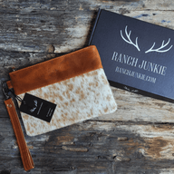 The Highlands Genuine Cowhide Wristlet Clutch Bag - Ranch Junkie Mercantile LLC