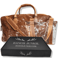 Bundle Deal -The Highlands Large Genuine Cowhide Weekender Duffel Saddle+ Tote Purse Saddle Luggage & BagsRanch Junkie