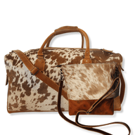 Bundle Deal -The Highlands Large Genuine Cowhide Weekender Duffel Saddle+ Crossbody Saddle Luggage & BagsRanch Junkie