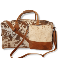 Bundle Deal -The Highlands Large Genuine Cowhide Weekender Duffel Saddle+ Crossbody Saddle Luggage & BagsRanch Junkie