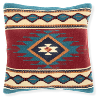 Southwestern Handwoven Wool Pillow Covers- The Pueblo 20 Assorted Colors- 18 X 18 Throw Pillow - Ranch Junkie Mercantile LLC