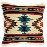 Southwestern Handwoven Wool Pillow Covers- The Pueblo 20 Assorted Colors- 18 X 18 Throw Pillow - Ranch Junkie Mercantile LLC