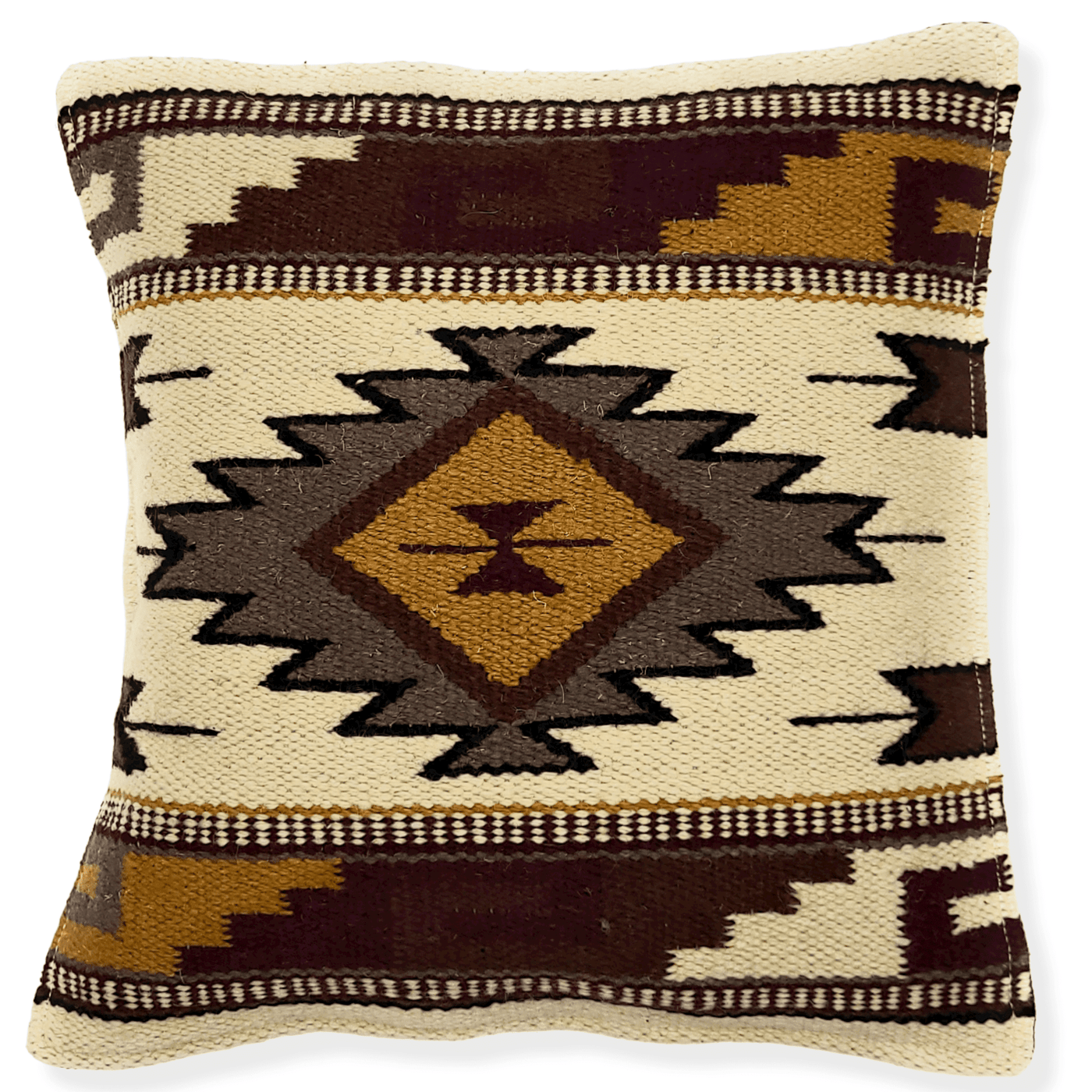 Southwestern Handwoven Wool Pillow Covers- The Pueblo 20 Assorted Colors- 18 X 18 Throw Pillow - Ranch Junkie Mercantile LLC