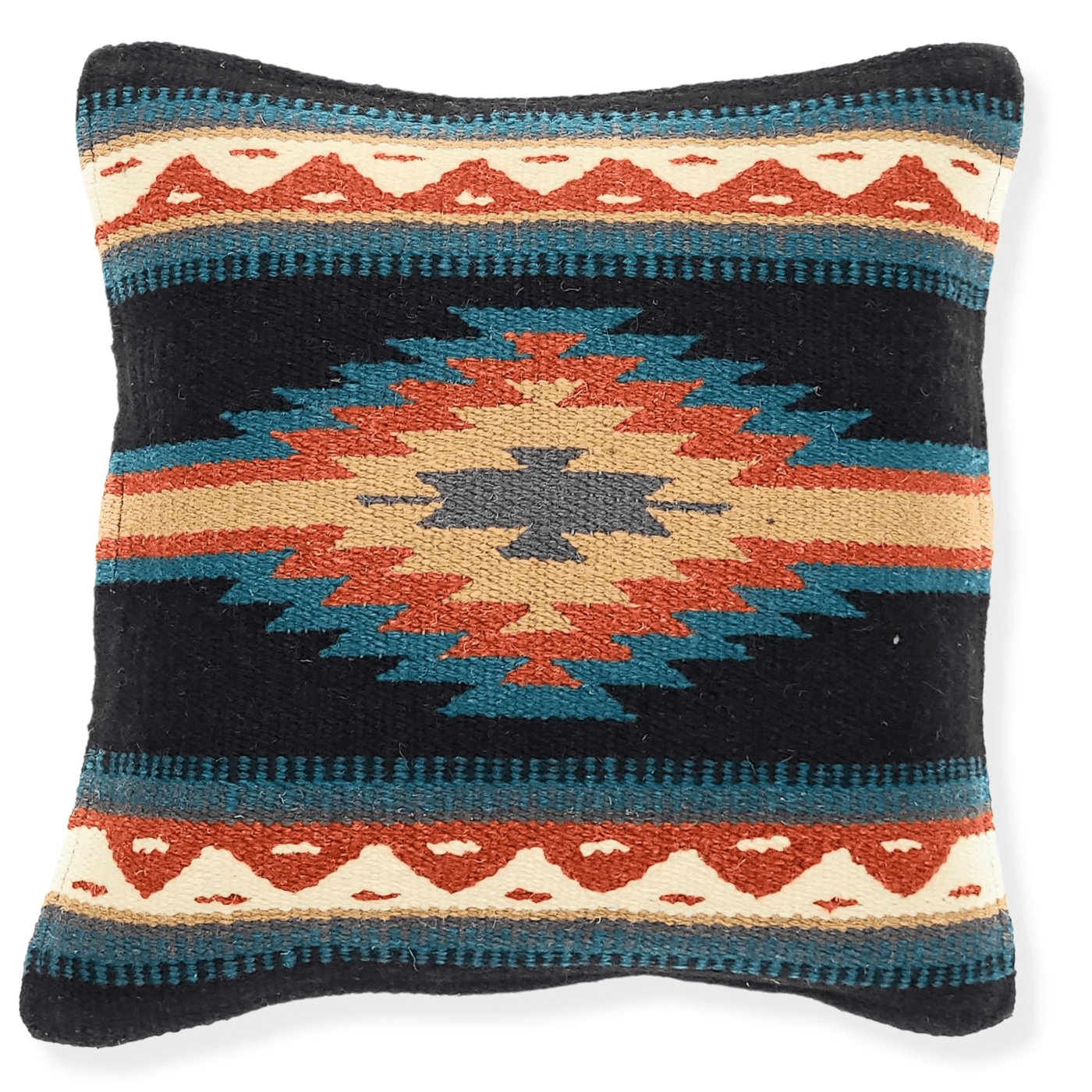 Southwestern Handwoven Wool Pillow Covers- The Pueblo 20 Assorted Colors- 18 X 18 Throw Pillow - Ranch Junkie Mercantile LLC