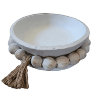 Rustic Clay Decorative Bowl With Tassel - Ranch Junkie Mercantile LLC