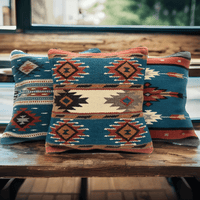Southwestern Wool Pillow Covers- The Pueblo 20 Assorted Colors- 18 X 18 Throw Pillow - Ranch Junkie Mercantile LLC 
