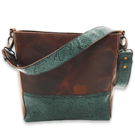 The Rancho Leather Turquoise Embossed Belt Strap Bucket Bag Purse Luggage & BagsRanch Junkie