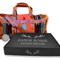The Sedona Southwestern Leather Aztec Weekender Duffel Bag - 45L - Ranch Junkie Mercantile LLC