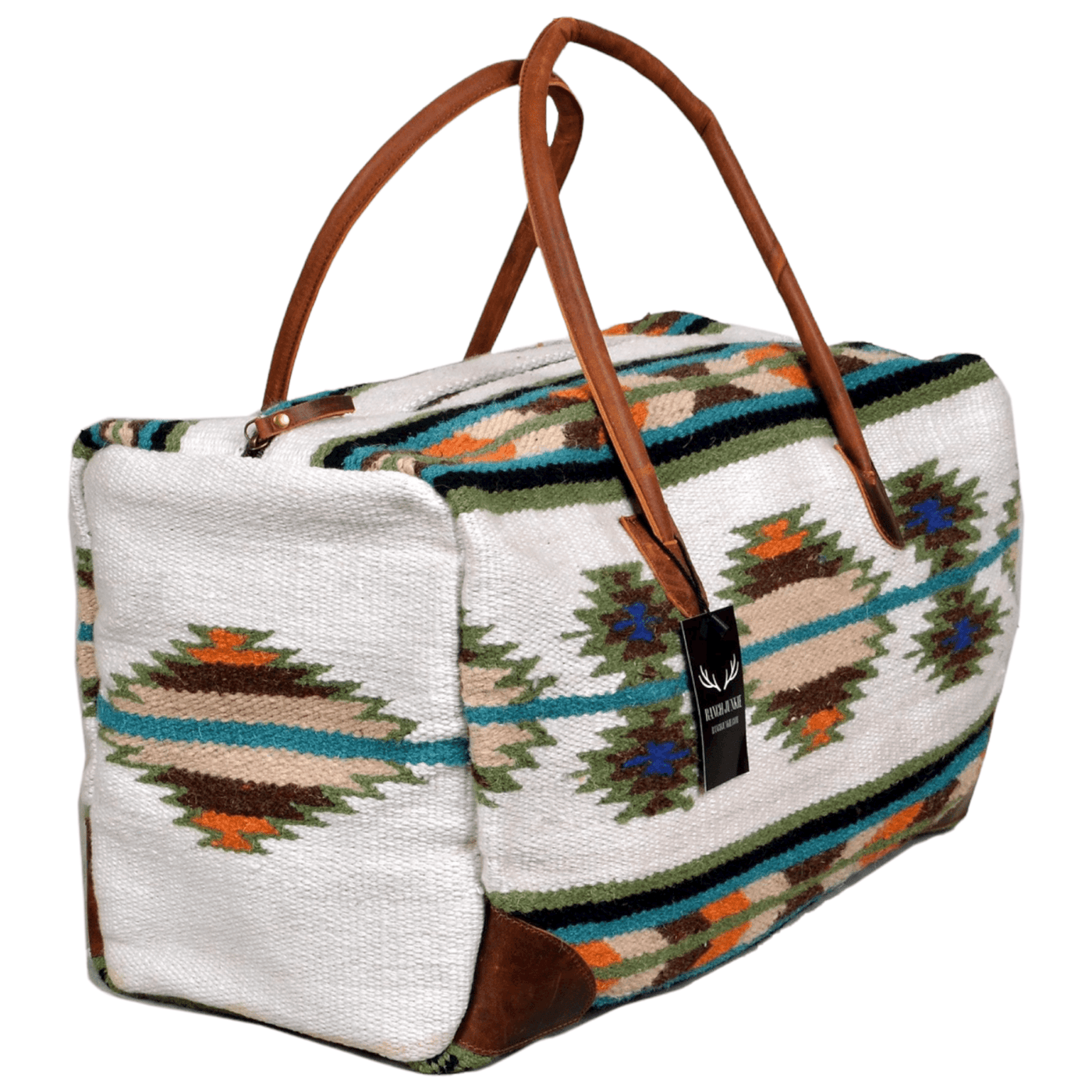 Bundle Deal- Aspen Wool Southwestern Boho Aztec Large Weekender Duffel Bag +Aspen Handwoven Wool Tote Purse - Ranch Junkie Mercantile LLC