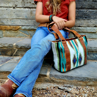 Bundle Deal- Aspen Wool Southwestern Boho Aztec Large Weekender Duffel Bag +Aspen Handwoven Wool Tote Purse Luggage & BagsRanch Junkie
