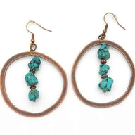 Bundle Deal- Cheyenne Southwestern Weekender Bag + Copper Hoop Turquoise Earrings Bundle - Ranch Junkie Mercantile LLC