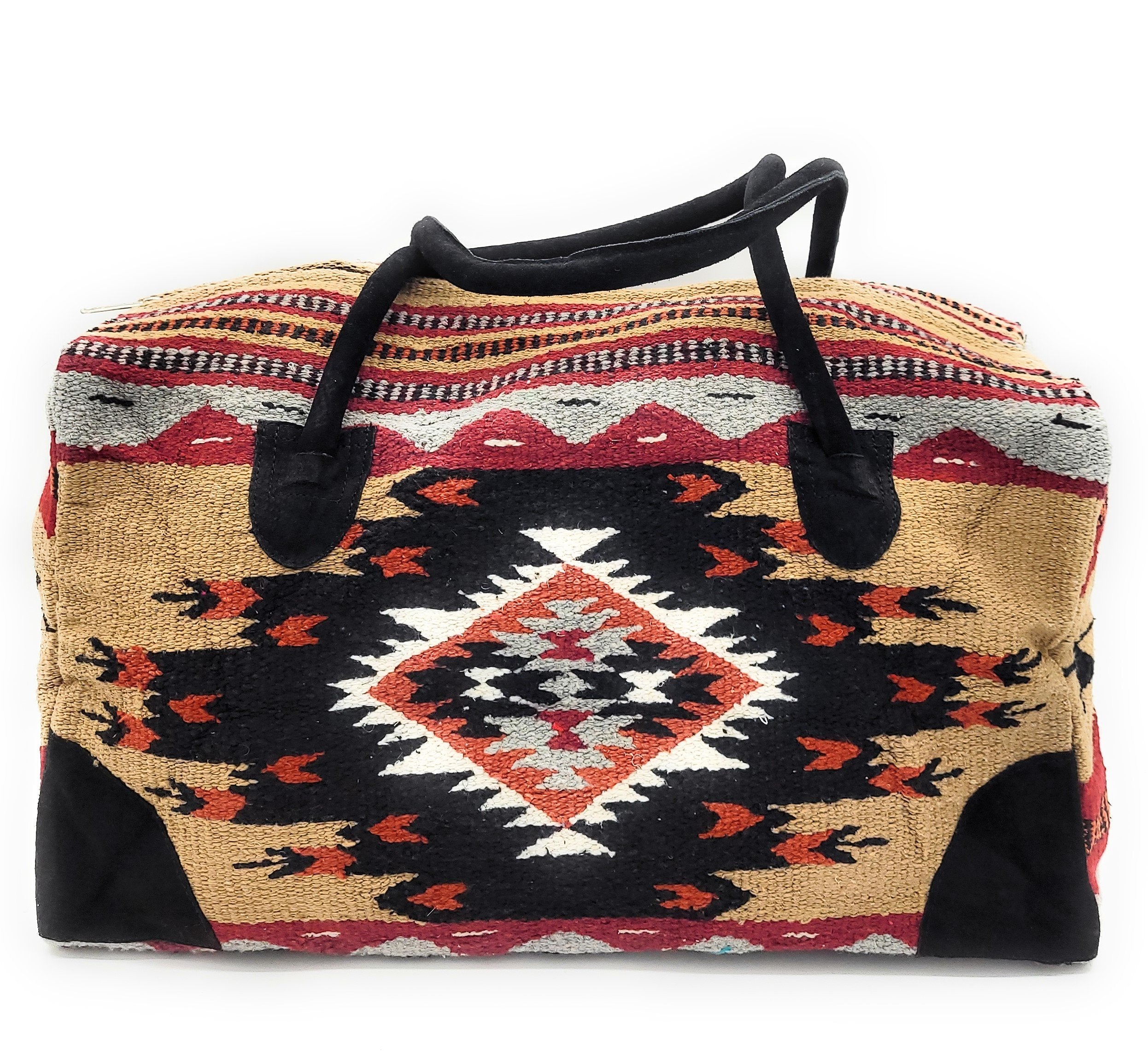 Bundle Deal- Del Rio Southwestern Weekender Bag + Compass | Wood Earrings Bundle - Ranch Junkie Mercantile LLC