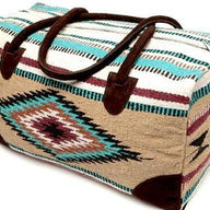 Bundle Deal- Diego Southwestern Weekender Bag + Copper Hoop Turquoise Earrings Bundle - Ranch Junkie Mercantile LLC