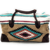 Bundle Deal- Diego Southwestern Weekender Bag + Copper Hoop Turquoise Earrings Bundle - Ranch Junkie Mercantile LLC