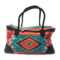 Bundle Deal-Franco Southwestern Weekender Bag + Copper Hoop Turquoise Earrings Bundle - Ranch Junkie Mercantile LLC