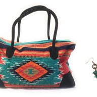 Bundle Deal-Franco Southwestern Weekender Bag + Copper Natural Turquoise Stack Earrings Bundle - Ranch Junkie Mercantile LLC