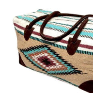 Bundle Deal-The Diego Southwestern Weekender + Turquoise Chunky Earrings - Ranch Junkie Mercantile LLC