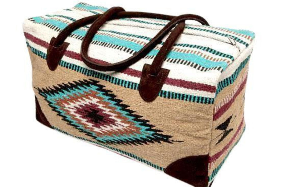 Southwestern Large Weekender Travel Bag Duffle Bag Boho Travel Bag- The Diego Go West Weekender - Ranch Junkie Mercantile LLC