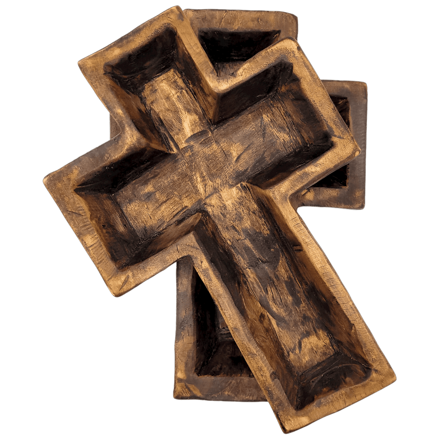 Large Wood Cross Dough Bowl Or Wall Hanging - Ranch Junkie Mercantile LLC