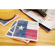Rustic Texas State Flag Ceramic Coaster Set of 4 - Ranch Junkie Mercantile LLC