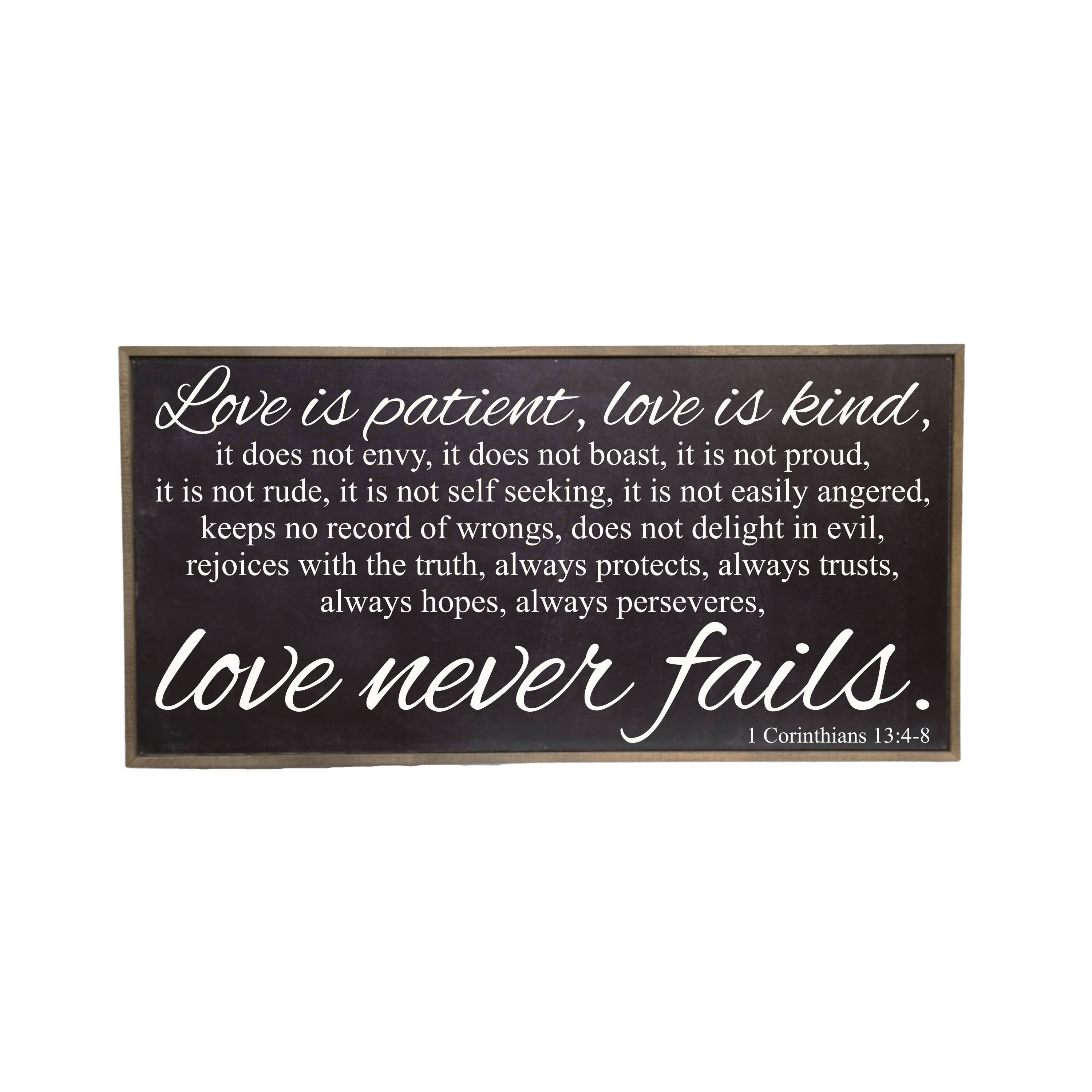 32x16 Black Love Is Patient Love Is Kind Large Farmhouse Sign - Ranch Junkie Mercantile LLC