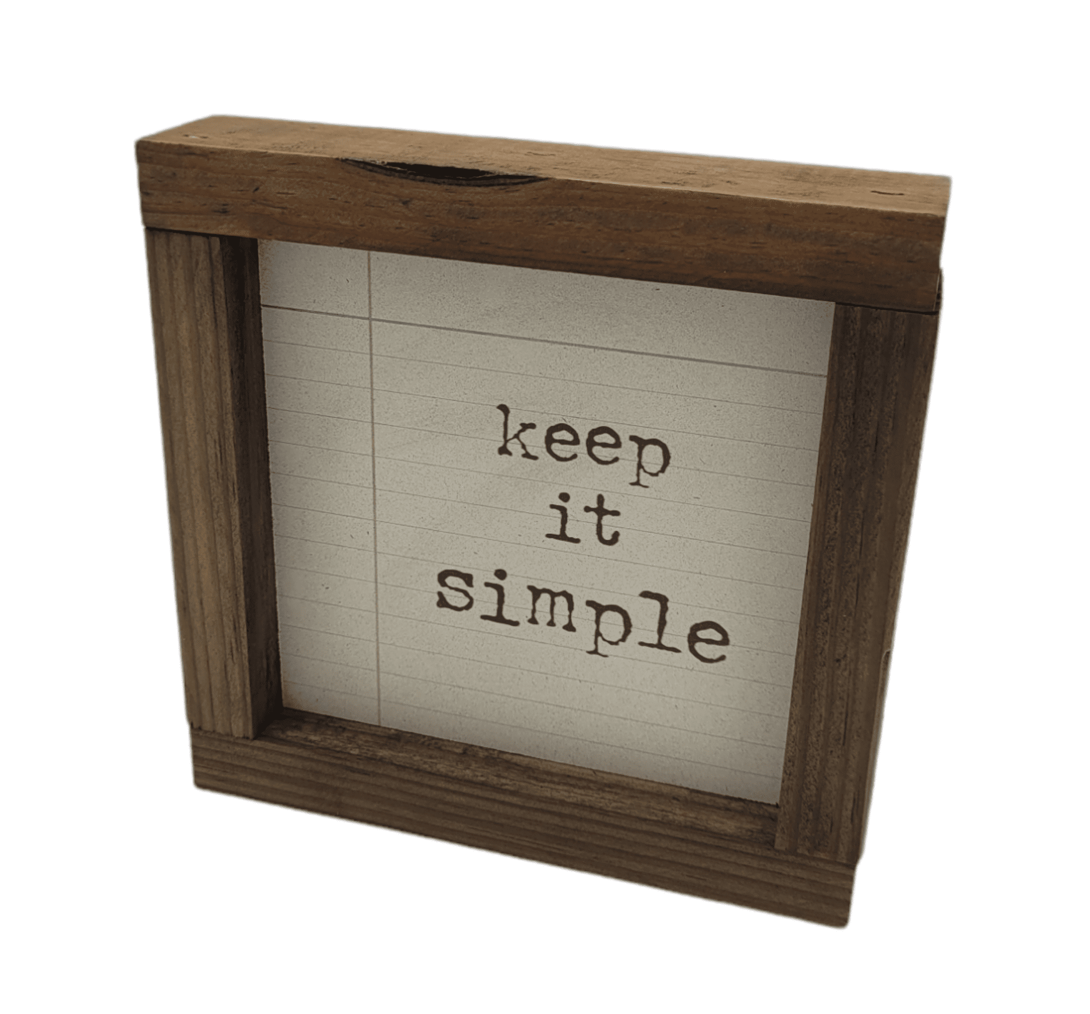 5x5 Wood Sign-Keep It Simple Wood Sign - Ranch Junkie Mercantile LLC