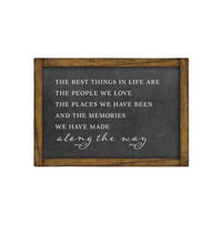 8x12 Wood Sign-The Best Things in Life Black Chalk - Ranch Junkie Mercantile LLC 
