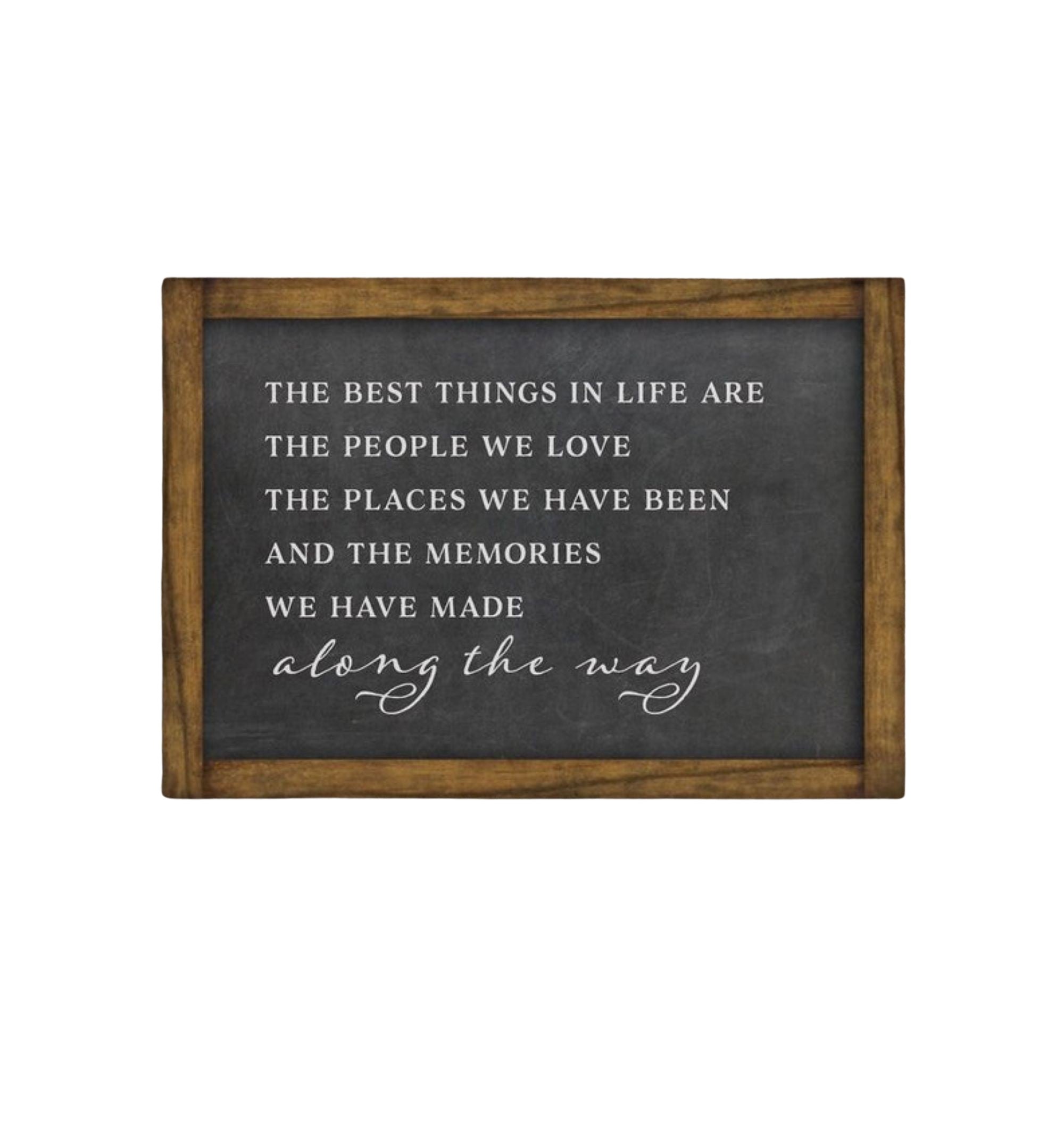 8x12 Wood Sign-The Best Things in Life Black Chalk - Ranch Junkie Mercantile LLC 