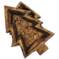 13"-14.5" Tree Bowl- Wooden Bowl Wood Dough Bowl- Christmas Tree Bowl - Ranch Junkie Mercantile LLC