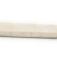 18"-21.5" Long Rustic White Baguette Dough Bowl, Decorative Bowl, Table Center Piece, Decorative Bowl The New Dawn Bowl Rustic White - Ranch Junkie Mercantile LLC