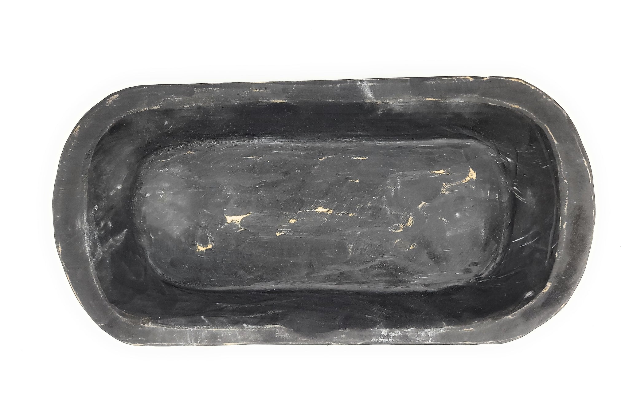 18"23" Long Rustic Ebony Weston Decorative Wood Dough Bowl Wood Bowl