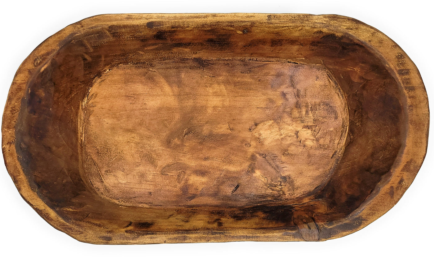 19"-22" Long Decorative Wood Dough Bowl - The Weston Dough Bowl - Ranch Junkie Mercantile LLC