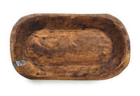 19"-22" Long Industrial Farmhouse Decorative Wood Dough Bowl - The Weston Industrial Dough Bowl - Ranch Junkie Mercantile LLC 
