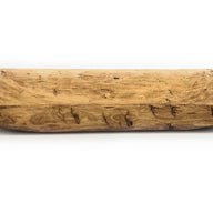 2 Color Options- 17"-20.5" Baguette Dough Bowl, The Barren Decorative Bowl, Table Center Piece Farmhouse Brown Or Rustic White - Ranch Junkie Mercantile LLC