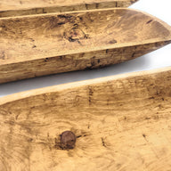 2 Color Options- 17"-20.5" Baguette Dough Bowl, The Barren Decorative Bowl, Table Center Piece Farmhouse Brown Or Rustic White - Ranch Junkie Mercantile LLC