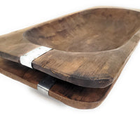 24"-26" Long Industrial Grand Canyon Large Decorative Dough Bowl, Table Center Piece - Ranch Junkie Mercantile LLC 