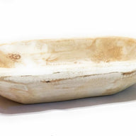 9"-10" Long White Mini Dough Bowl Small Wood Decorative Bowl - The Itty Bitty Bowl- White - Ranch Junkie Mercantile LLC