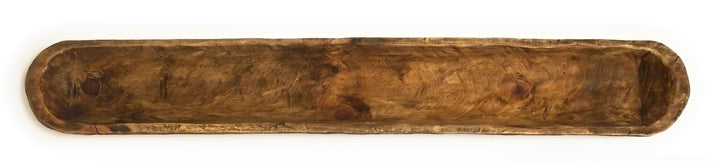 38"- 41" Extra  Long Skinny Wood Baguette Dough Bowl_Long Wood Decorative Bowl_The Rio Grande - Ranch Junkie Mercantile LLC