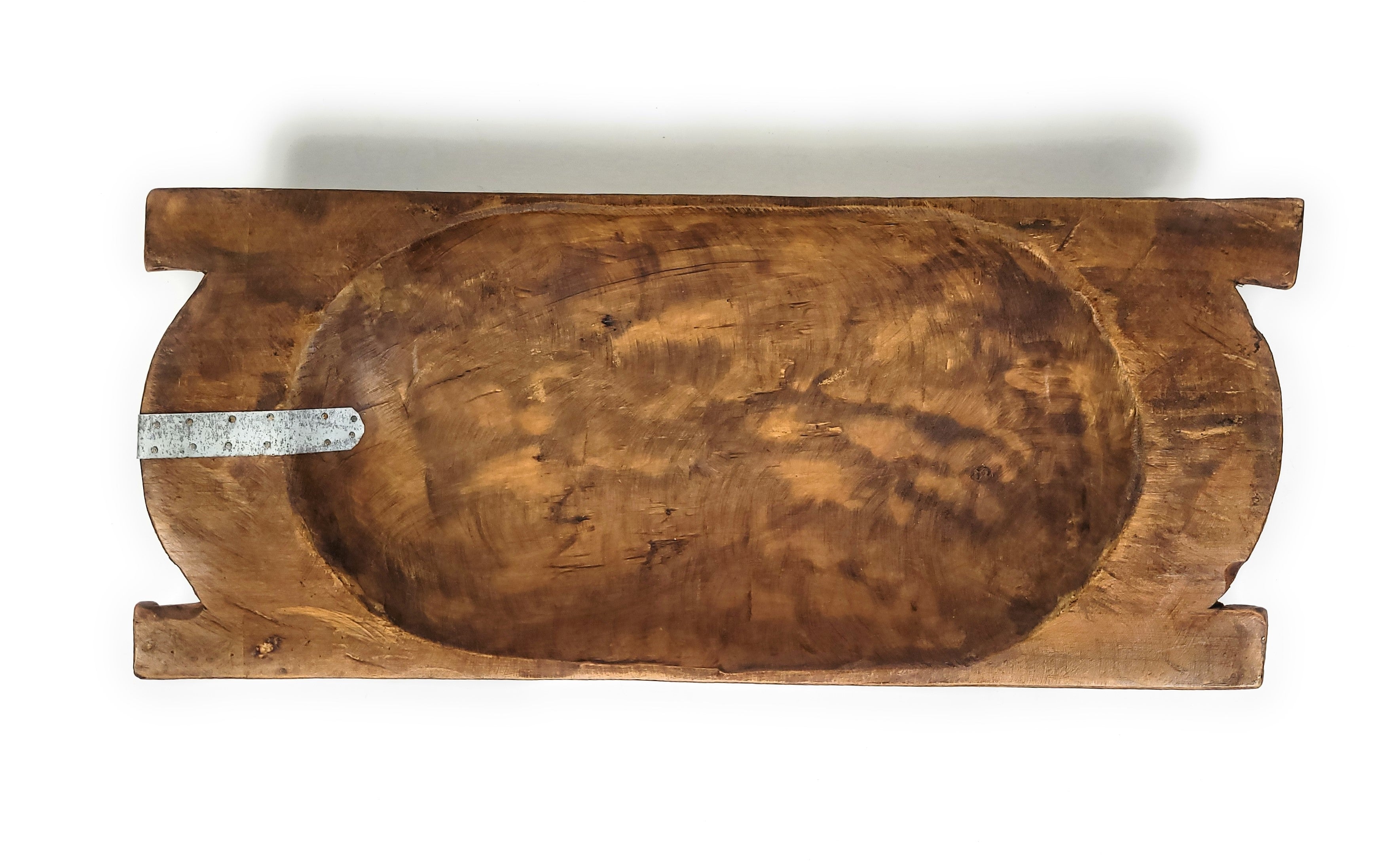 The Industrial Montana Large Dough Bowl Table Center Piece, Decorative Bowl + Moss Balls - Ranch Junkie Mercantile LLC 